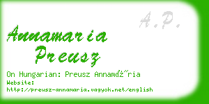 annamaria preusz business card